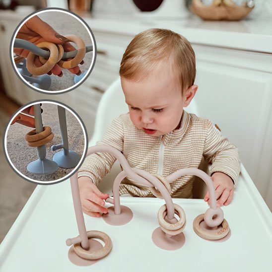 Anneau de Dentition Ventousé Bébé | Silicone Doux – Bébé Bambin - Bébé Bambin