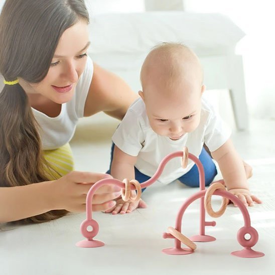 Anneau de Dentition Ventousé Bébé | Silicone Doux – Bébé Bambin - Bébé Bambin