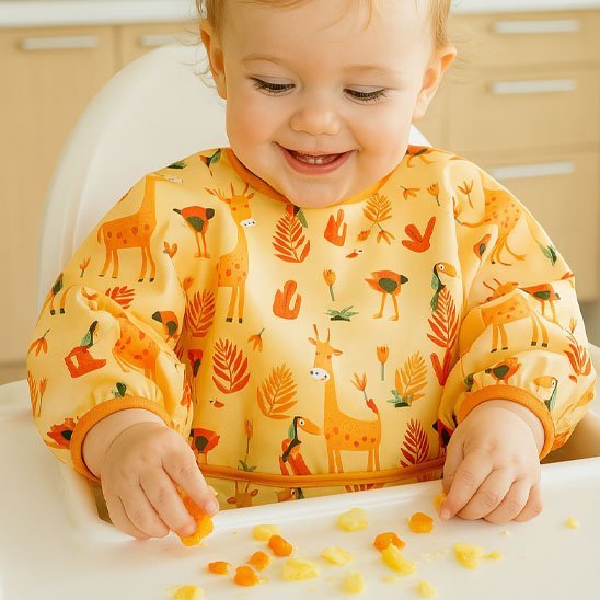 Bavoir Bébé à Manches Longues Impérméable Ultra-absorbant| Bébé Bambin - Bébé Bambin