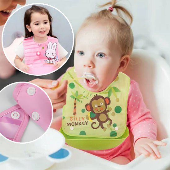 Bavoir bébé imperméable à poche ultra-absorbant - Repas - Bébé Bambin - Bébé Bambin