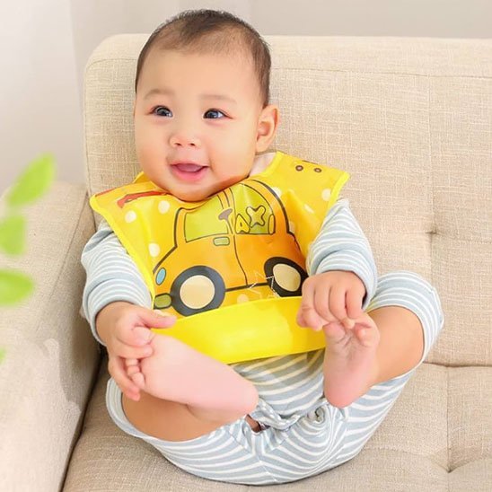 Bavoir bébé imperméable à poche ultra-absorbant - Repas - Bébé Bambin - Bébé Bambin