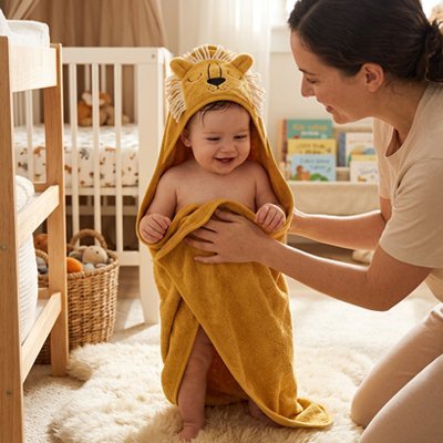Cape de bain bébé | Douce et Absorbante - Bébé Bambin
