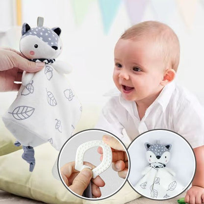 Doudou Bébé Anneau Dentition | Renard Ours Lapin – Bébé Bambin - Bébé Bambin