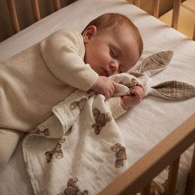Doudou bébé ourson ultra-doux double texture éveil sensoriel – Bébé Bambin - Bébé Bambin