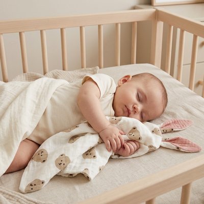 Doudou bébé ourson ultra-doux double texture éveil sensoriel – Bébé Bambin - Bébé Bambin