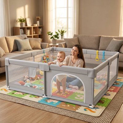 Parc bébé sécurisé renforcé pour le jeu évolutif de Bébé Bambin - Bébé Bambin