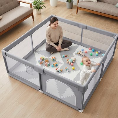 Parc bébé sécurisé renforcé pour le jeu évolutif de Bébé Bambin - Bébé Bambin
