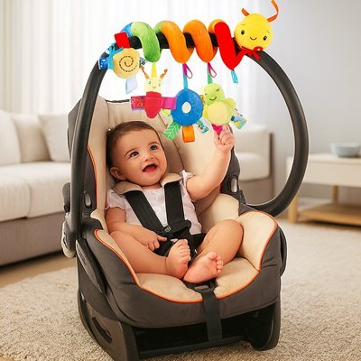 Spirale d'Activité Bébé Sensorielle avec Hochets | Bébé Bambin - Bébé Bambin