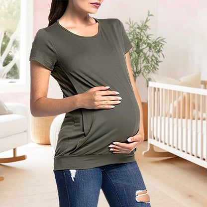 T-shirt de grossesse pour allaiter bébé confortable, élégant et discret Bébé Bambin - Bébé Bambin